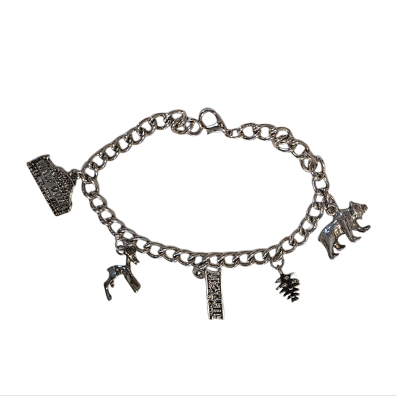 Vintage Yosimete Silver Charm Bracelet - Unique Piece